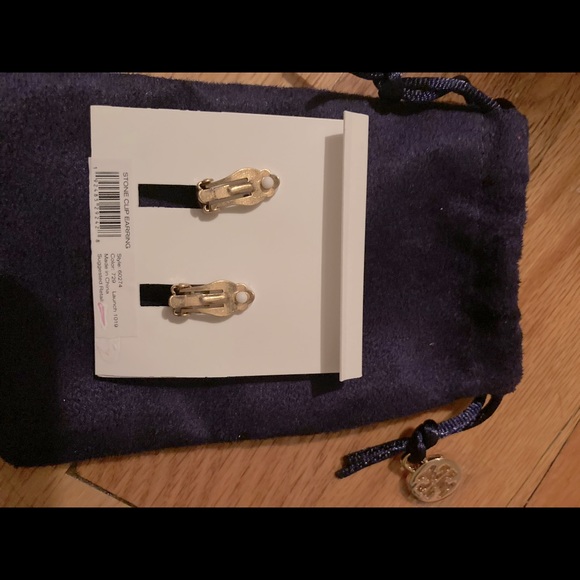 Tory Burch Stone Clip on Earrings - Picture 2 of 2
